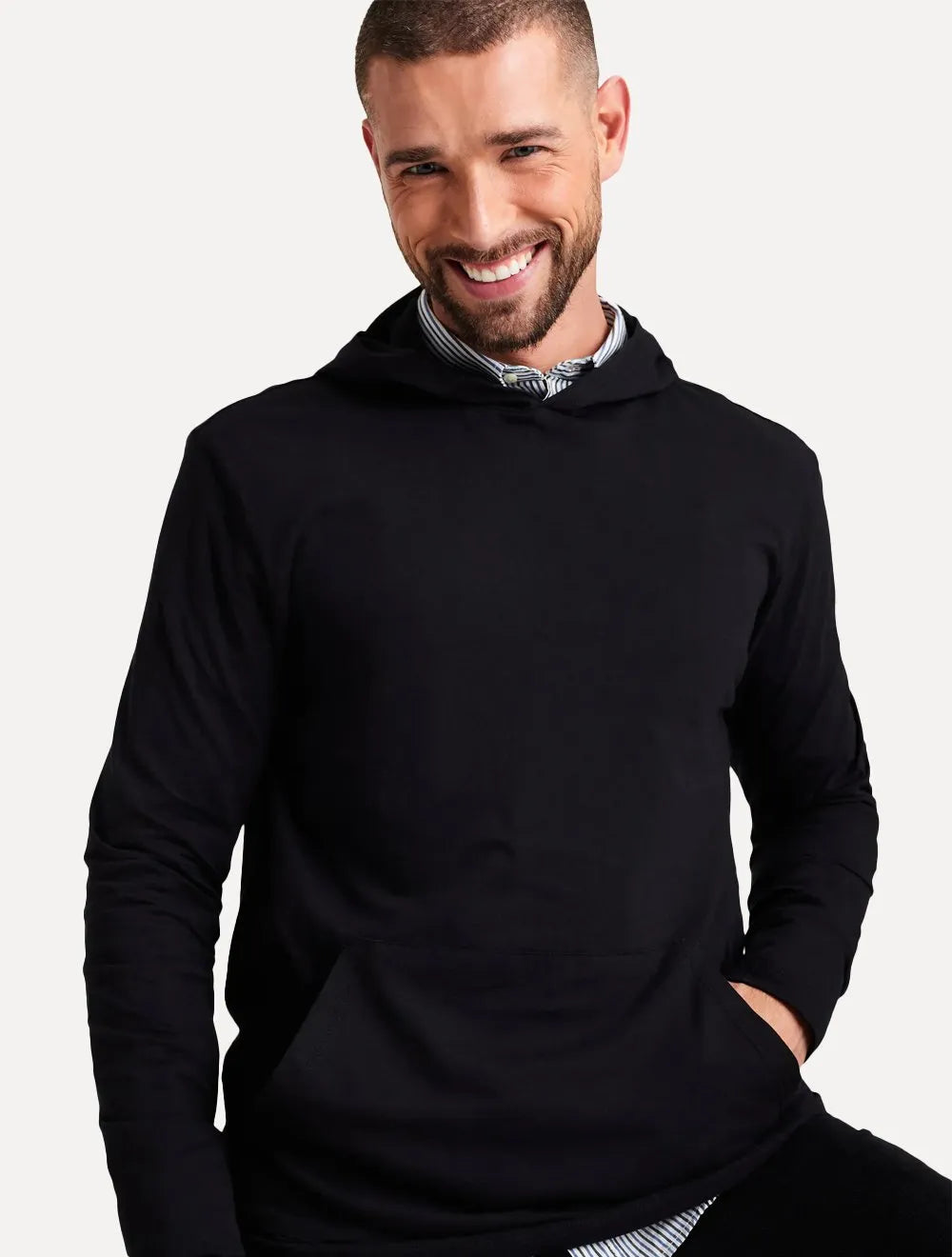 Blusa Reserva Masculina Manga Longa Hoodie Color Preta