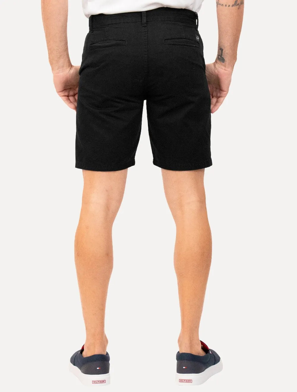 Bermuda Ellus Masculina Sarja Classic Color Twill Zetex Preta