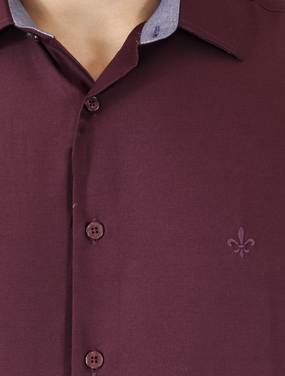 Camisa Dudalina Masculina Comfort Tricoline Lisa Roxa