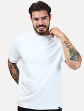 Camiseta Dixen Over Recorte Estruturado na Manga Branca