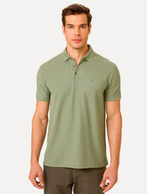 Polo Dudalina Piquet Essentials Básica Cotton Verde Claro