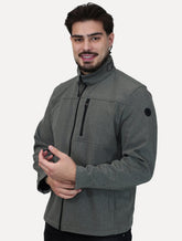 Jaqueta Calvin Klein Masculina Basic Fullziper Aquaguard Cinza Claro