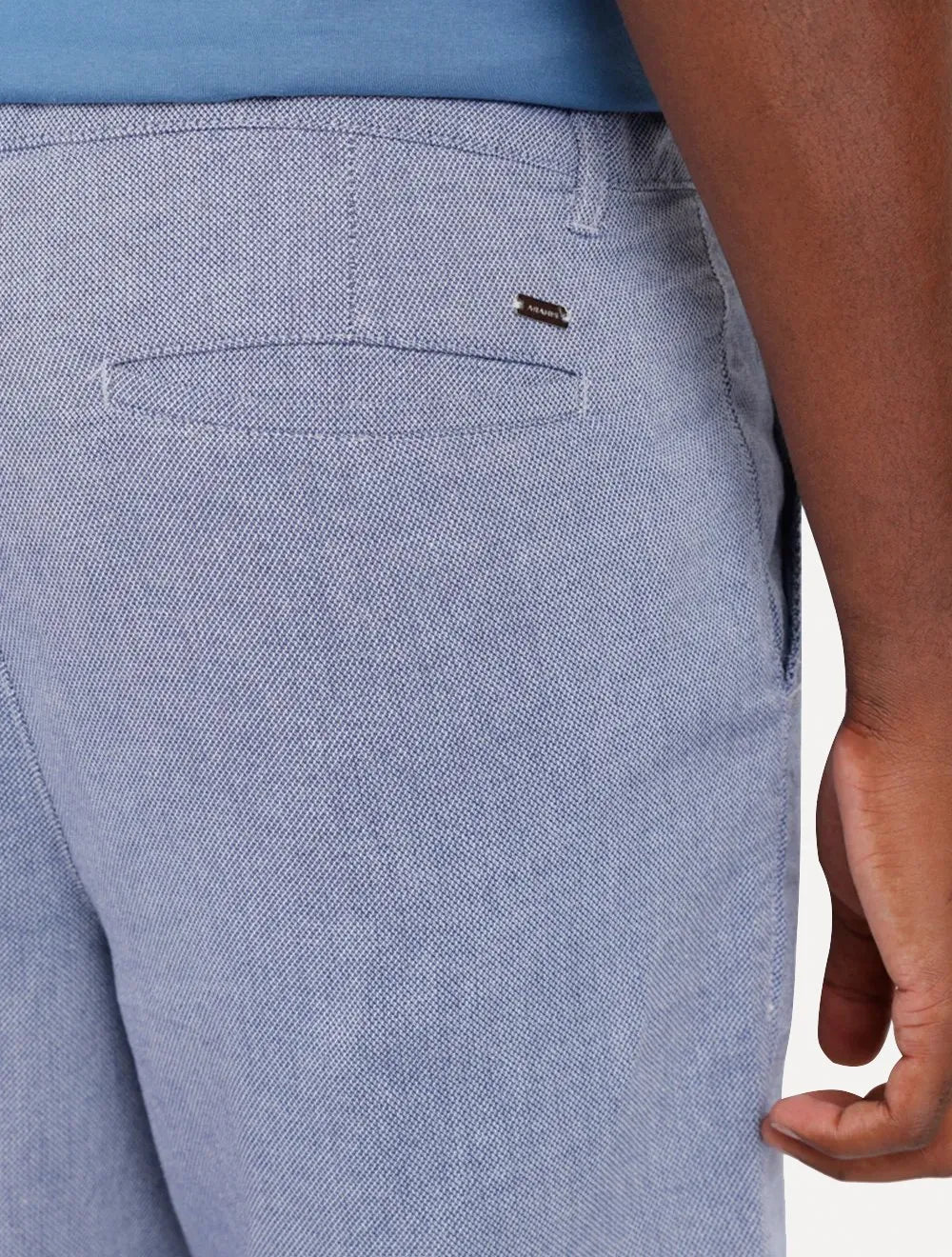 Bermuda Aramis Masculina Chino Nature Azul Marinho Mescla