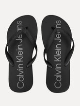 Chinelo Calvin Klein Jeans Silk Grey Logo Básico Preto