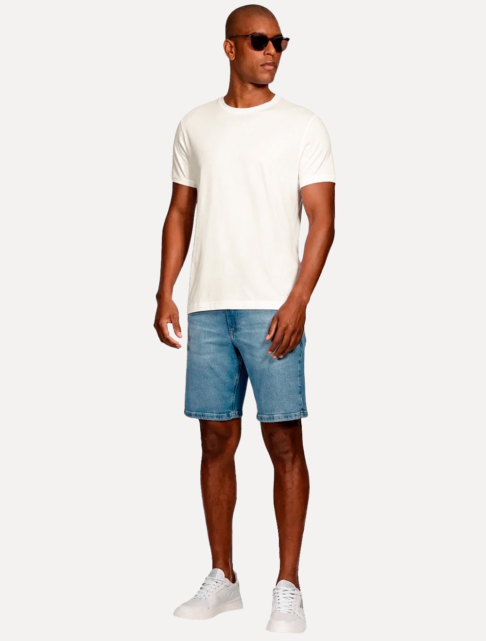 Camiseta Aramis Masculina Basic 3D Rubber Logo Off-White