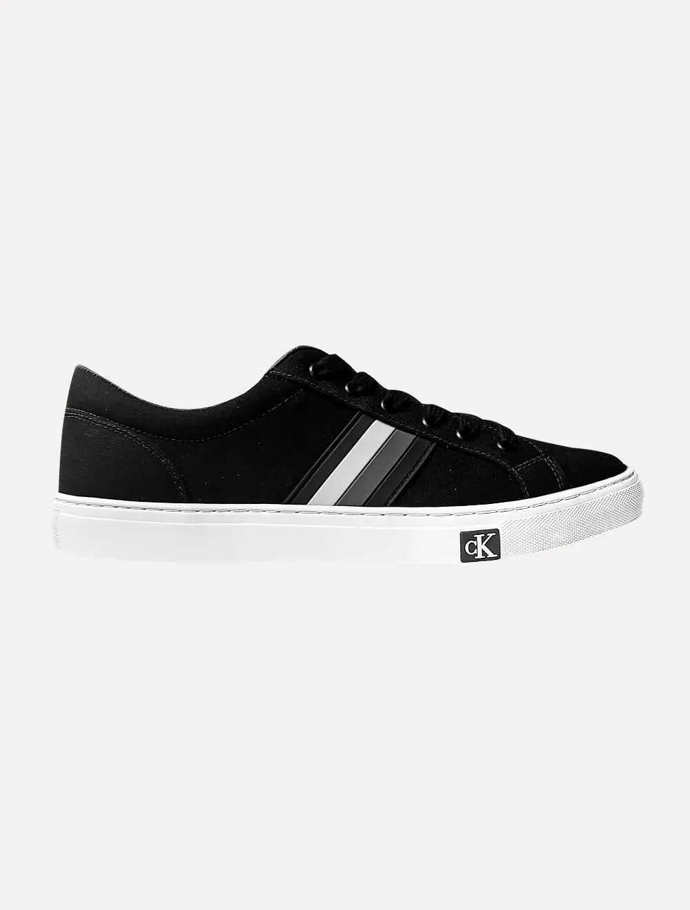 Tênis Calvin Klein Jeans Masculino Lona Rubber Preto