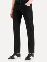 Calça Jeans Emporio Armani Masculina J45 Regular Fit Gabardine Stretch Preto