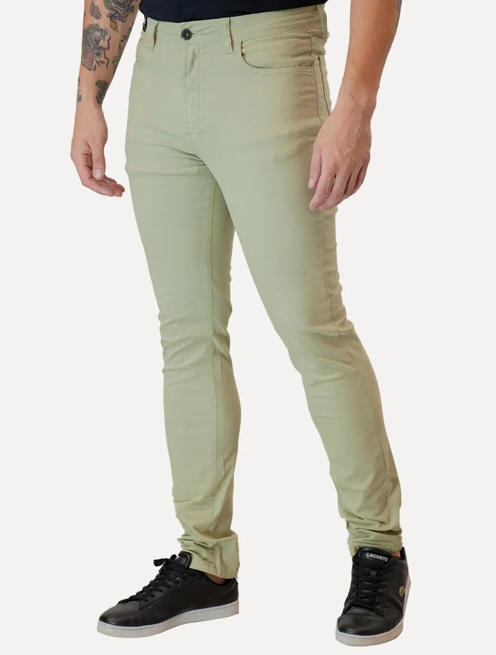 Calça Ellus Sarja Color Twill Slim Verde Pistache