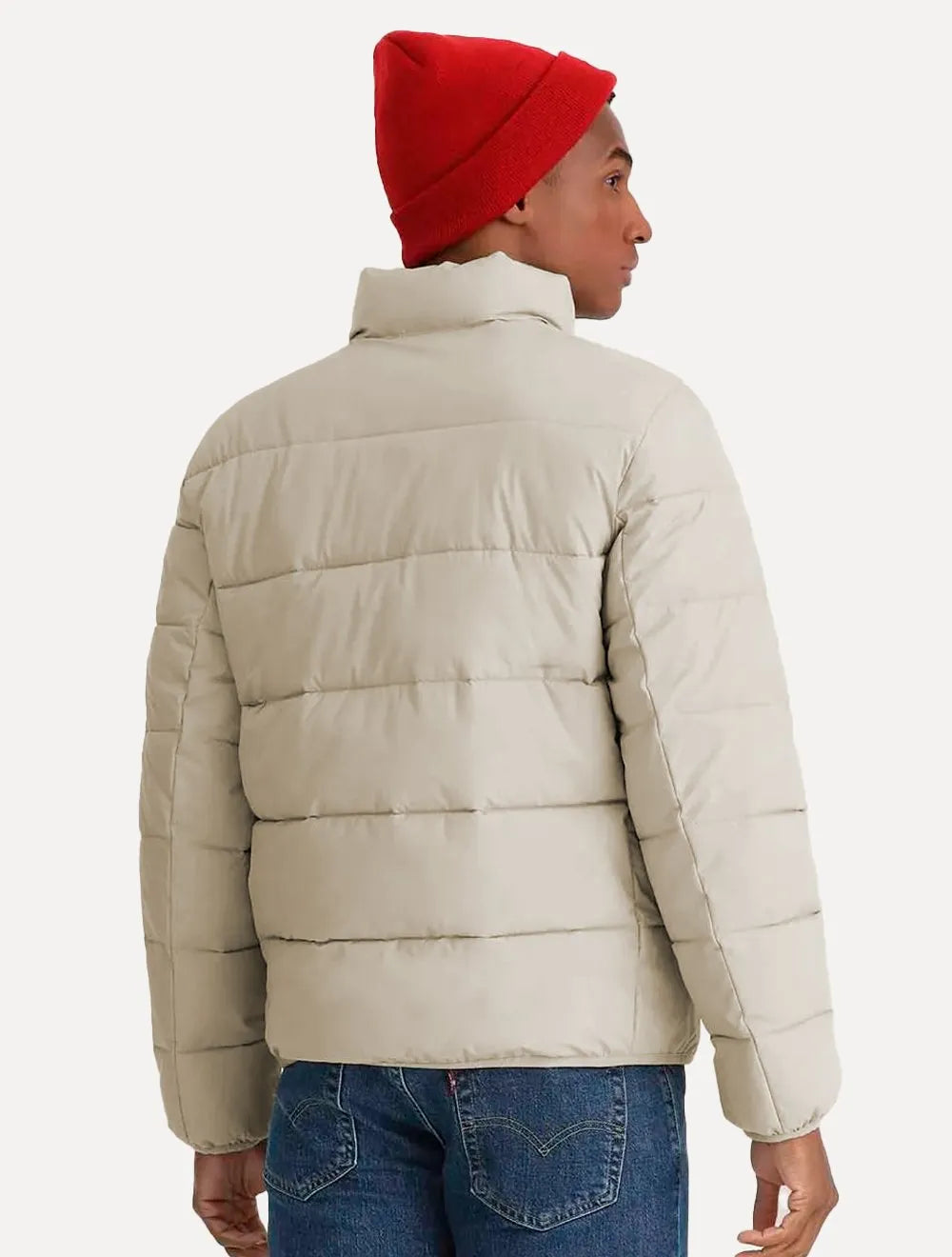 Jaqueta Levis Masculina Puffer Packable Quilted Off-White