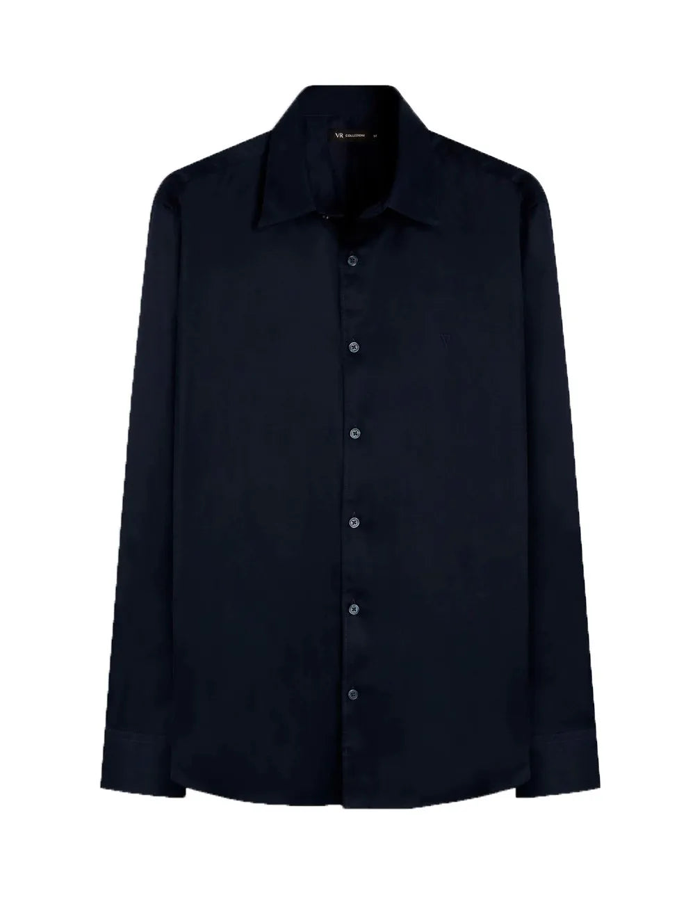 Camisa VR Masculina Casual Cotton Stretch Azul Marinho