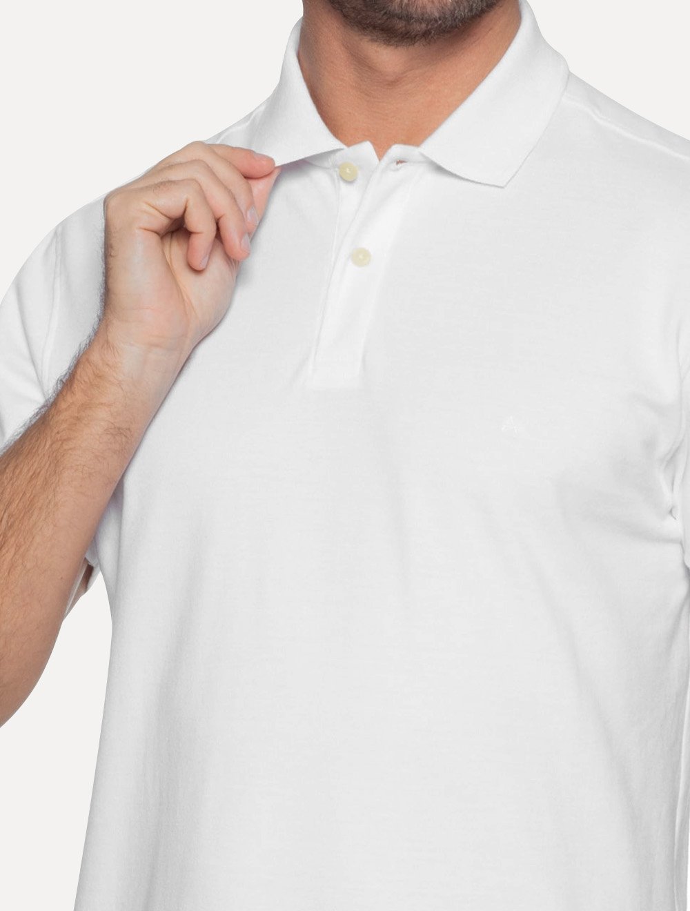 Polo Aramis Masculina Regular Basic Piquet Surton Mono Logo Branca