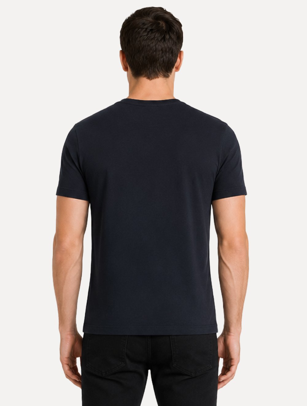 Camiseta Armani Exchange Masculina Slim Fit 1991 Chest Logo Azul Marinho