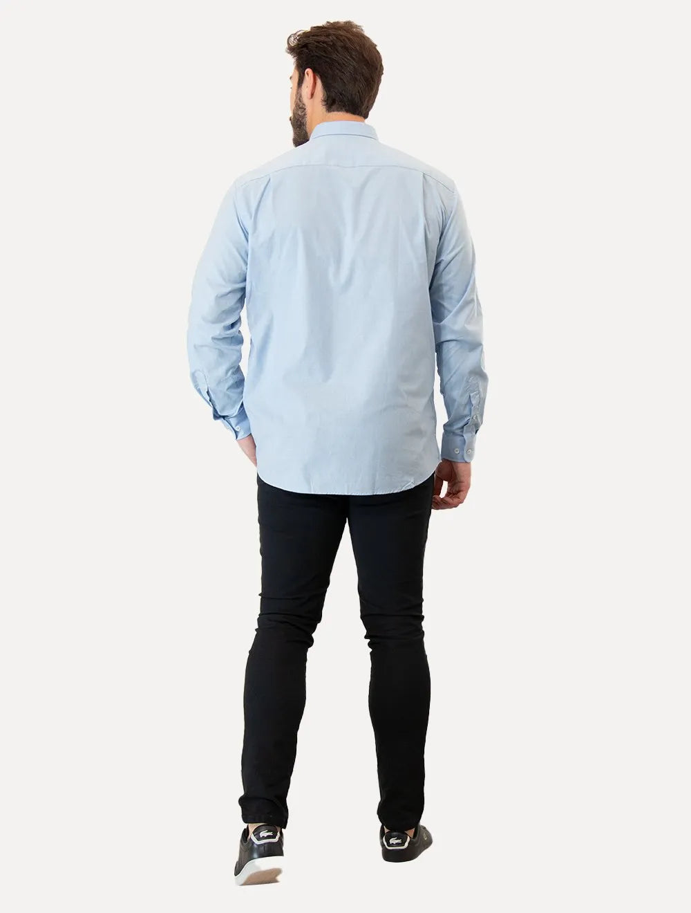 Camisa Dudalina Masculina Comfort Fit Lisa Azul Claro