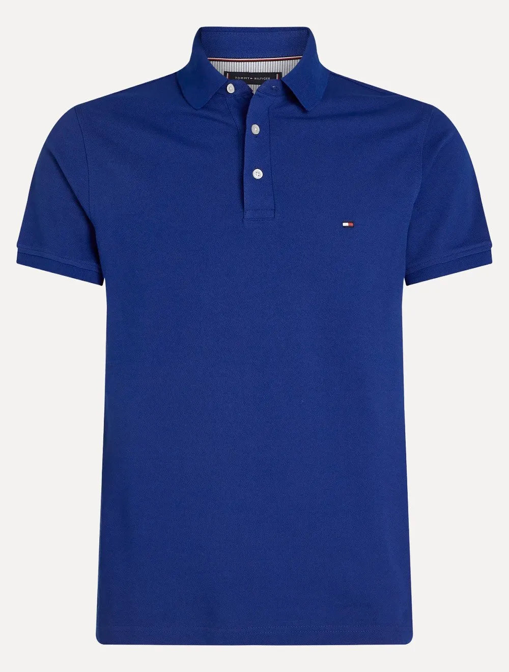 Polo Tommy Hilfiger Masculina Slim Piquet 1985 Azul Lazuli