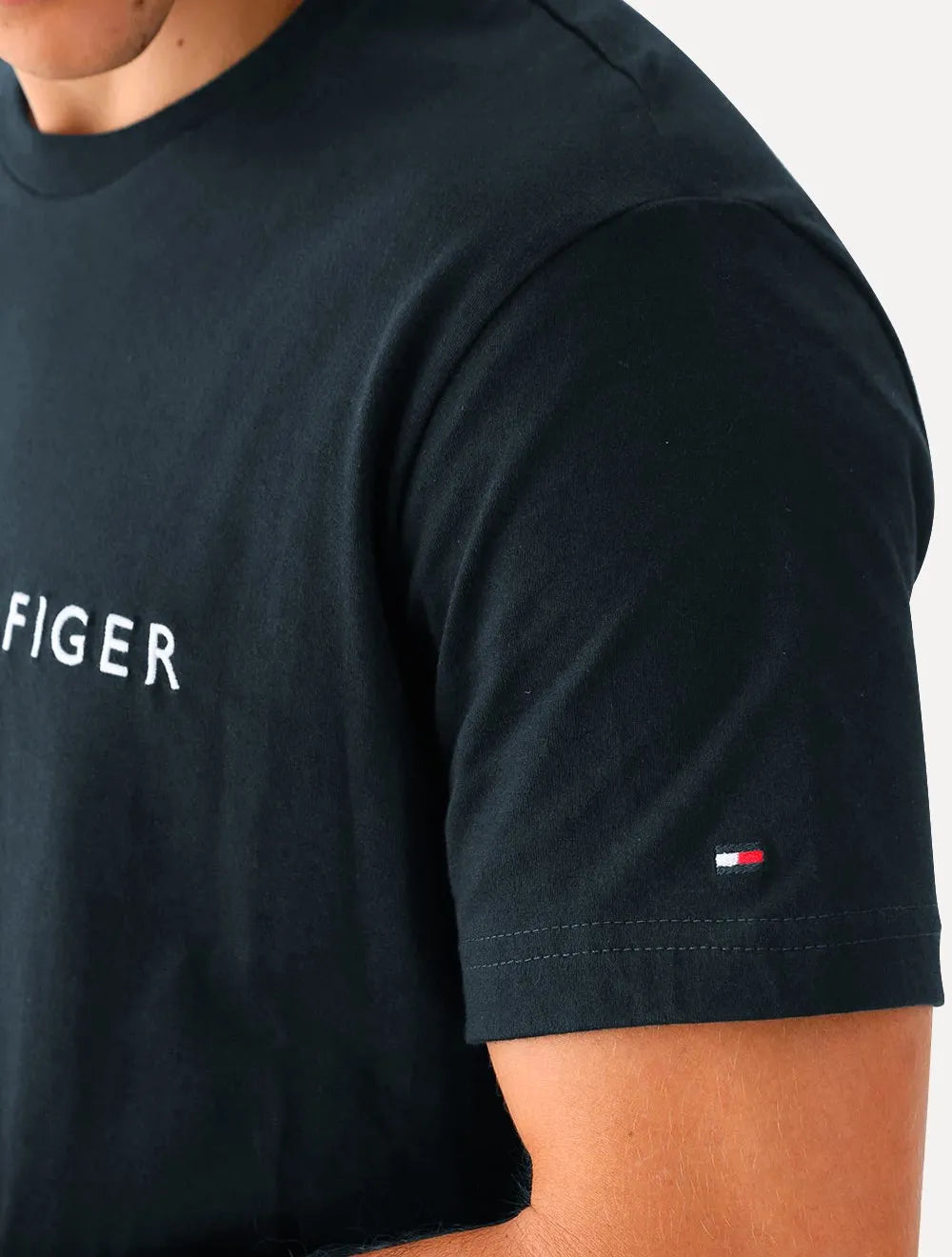 Camiseta Tommy Hilfiger Masculina Core Logo Azul Marinho