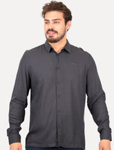 Camisa Colcci Masculina Relax Logo Grafite
