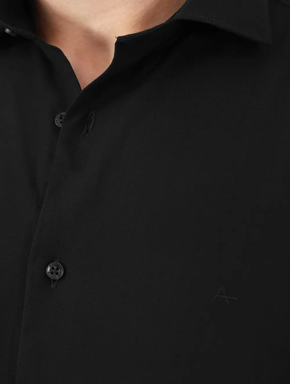 Camisa Aramis Masculina Slim Stretch Poliviscose de Bambu Preta