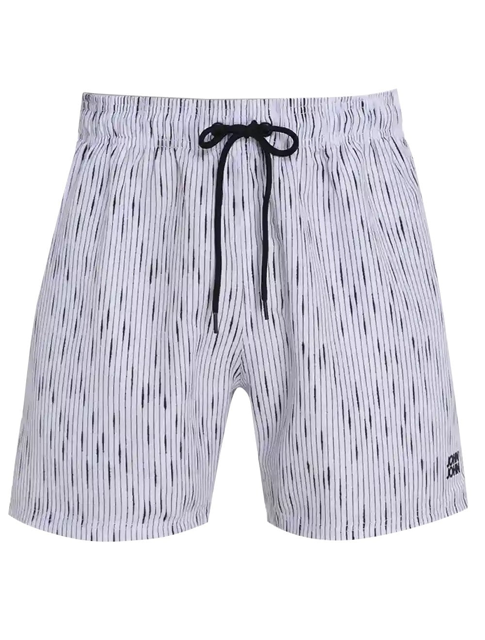 Short John John D'Água Masculino Midi Mike Stripes Branco