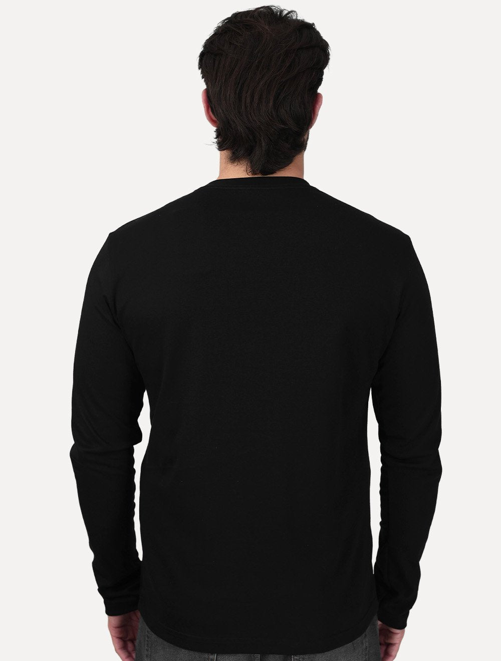 Camiseta K&J Masculina Manga Longa Premiun Suedine Egípcio Preto