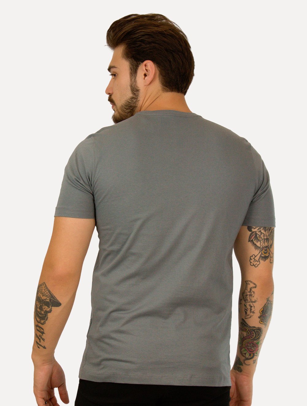 Camiseta Aramis Masculina Regular Natural Process Cinza