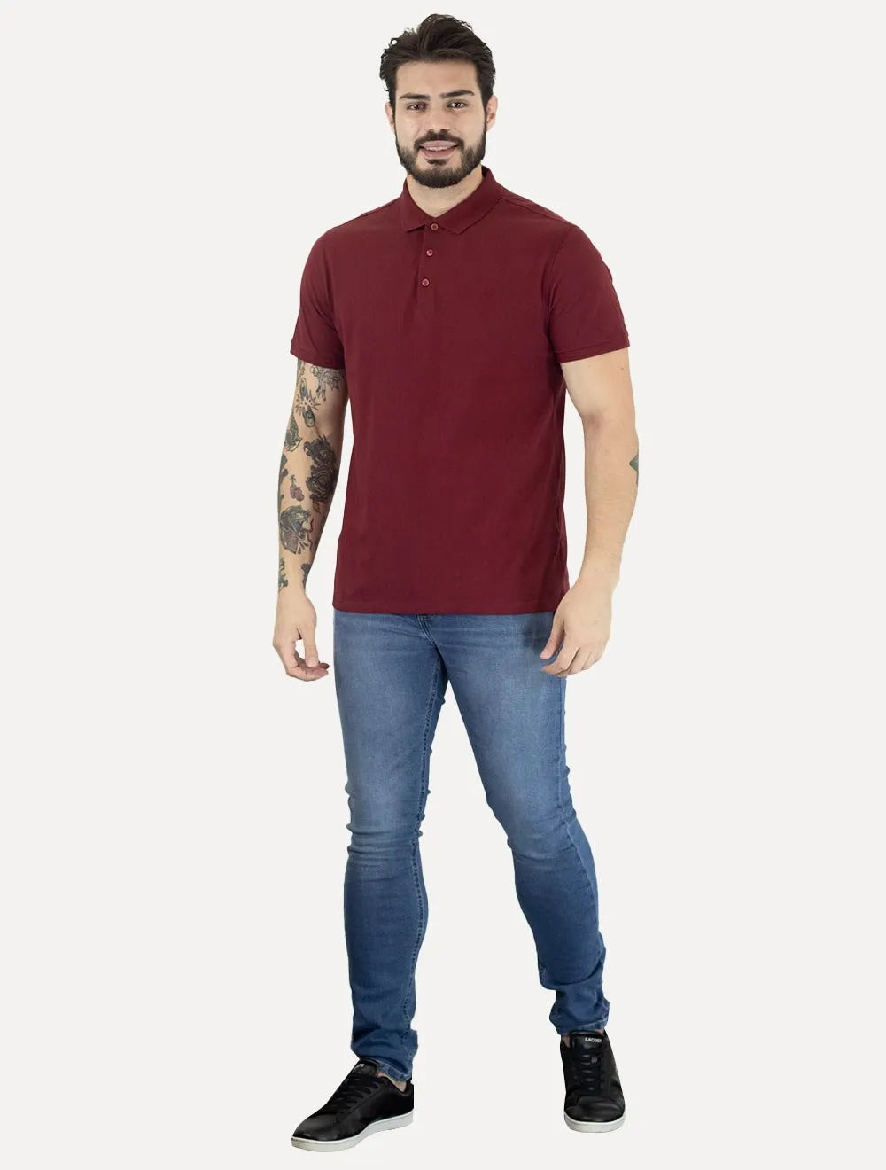 Polo Dudalina Masculina Essentials Basica Vinho