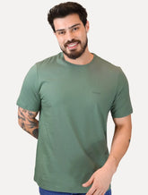 Camiseta Individual Masculina Comfort Relevo Silk Logo Verde