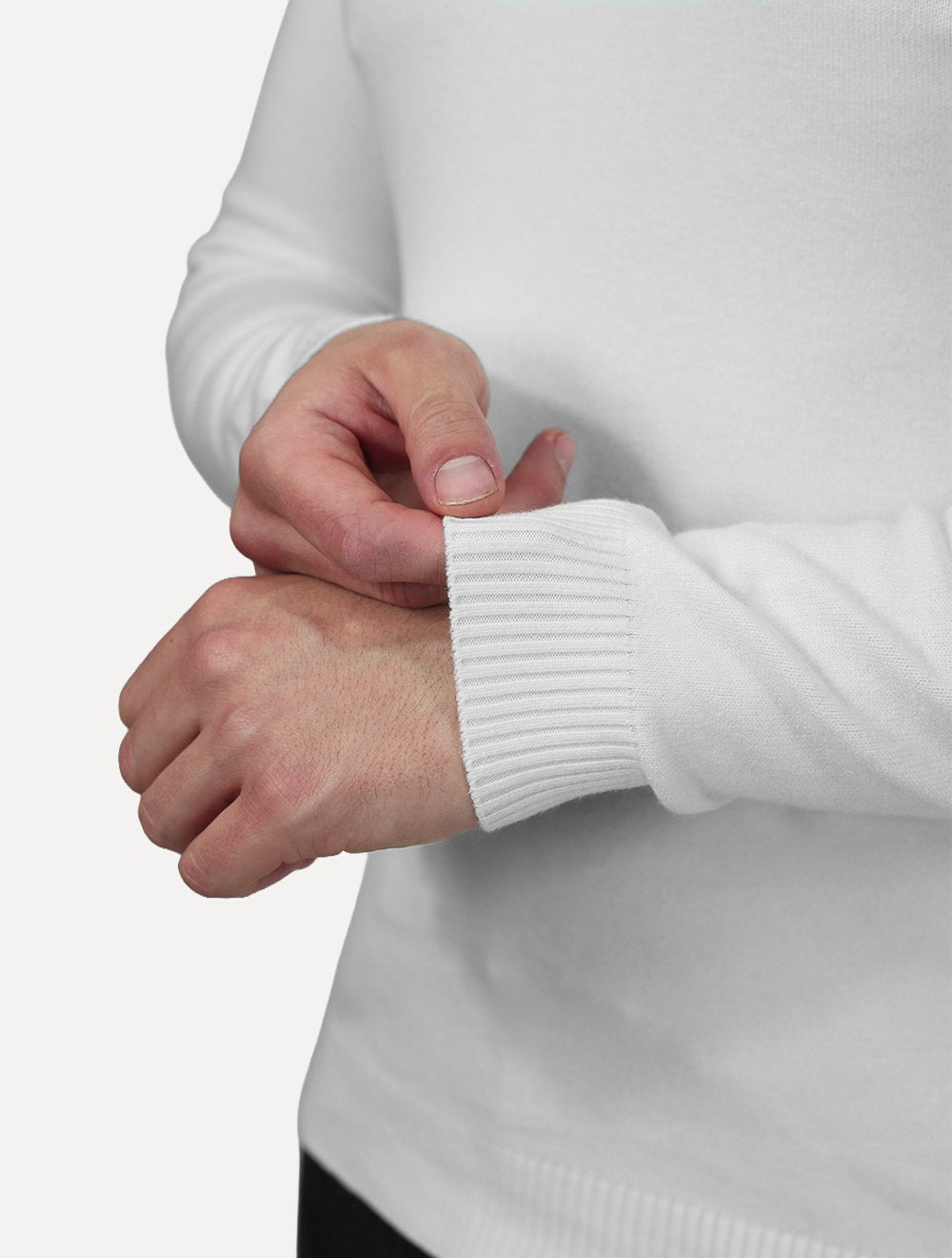 Suéter Dixen Masculino Tricot Basic Crewneck Off White