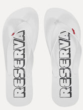Chinelo Reserva Masculino Retrô Logo Branco