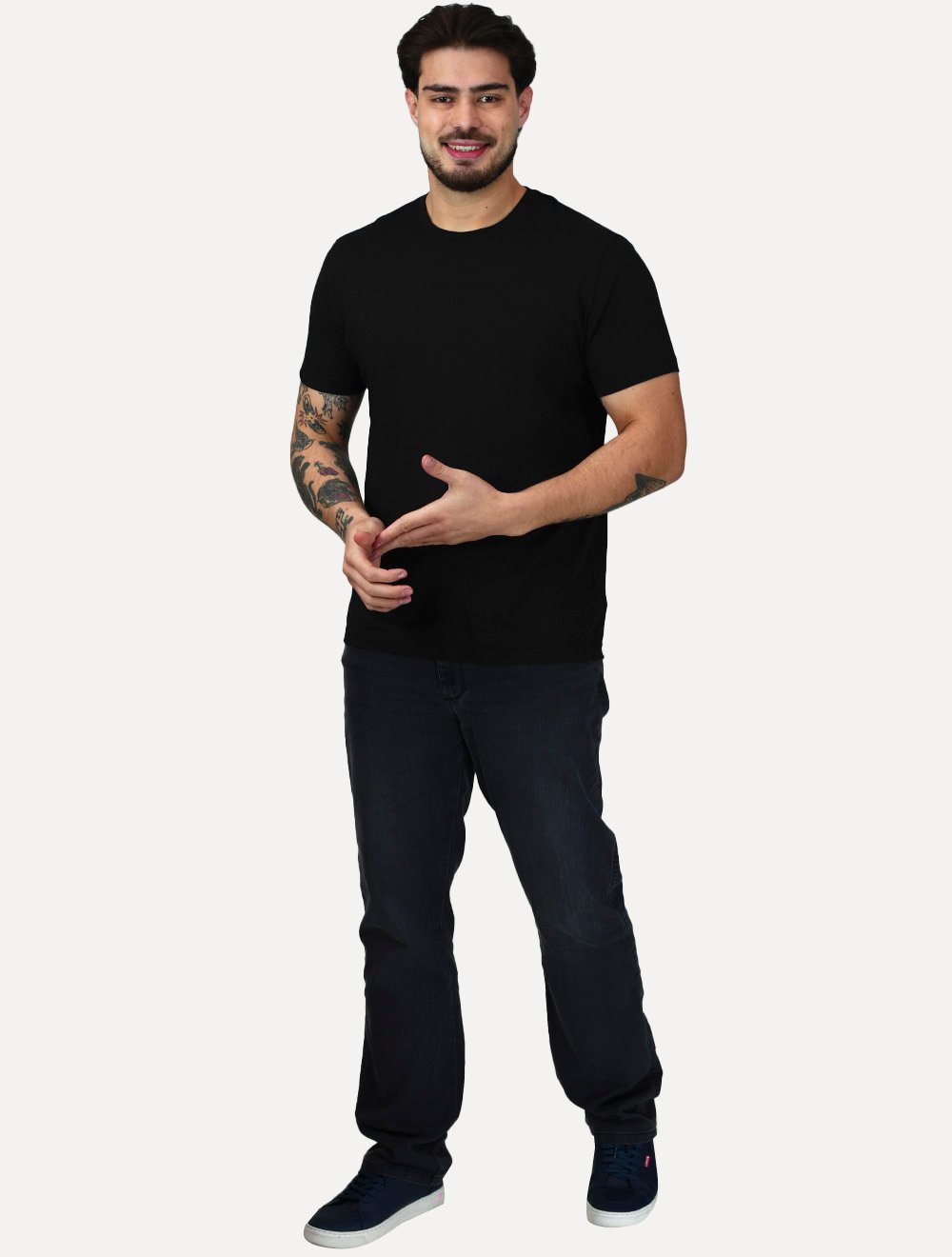 Camiseta K&J Black Travel Pack Tech Modal Preta