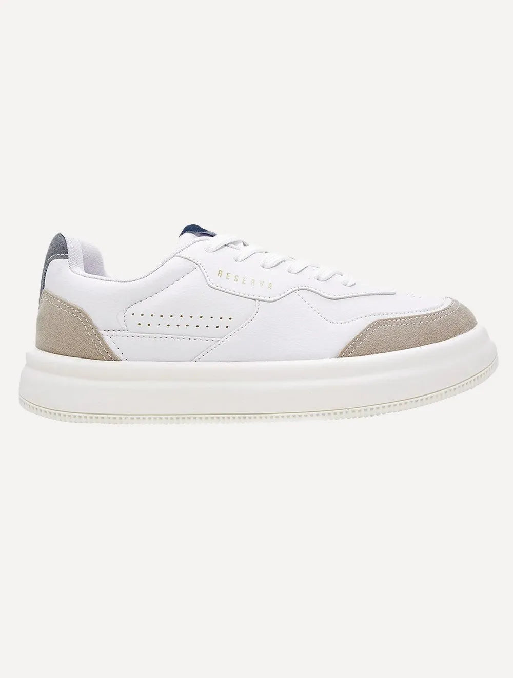 Tênis Reserva Masculino Couro Troy Khaki Branco