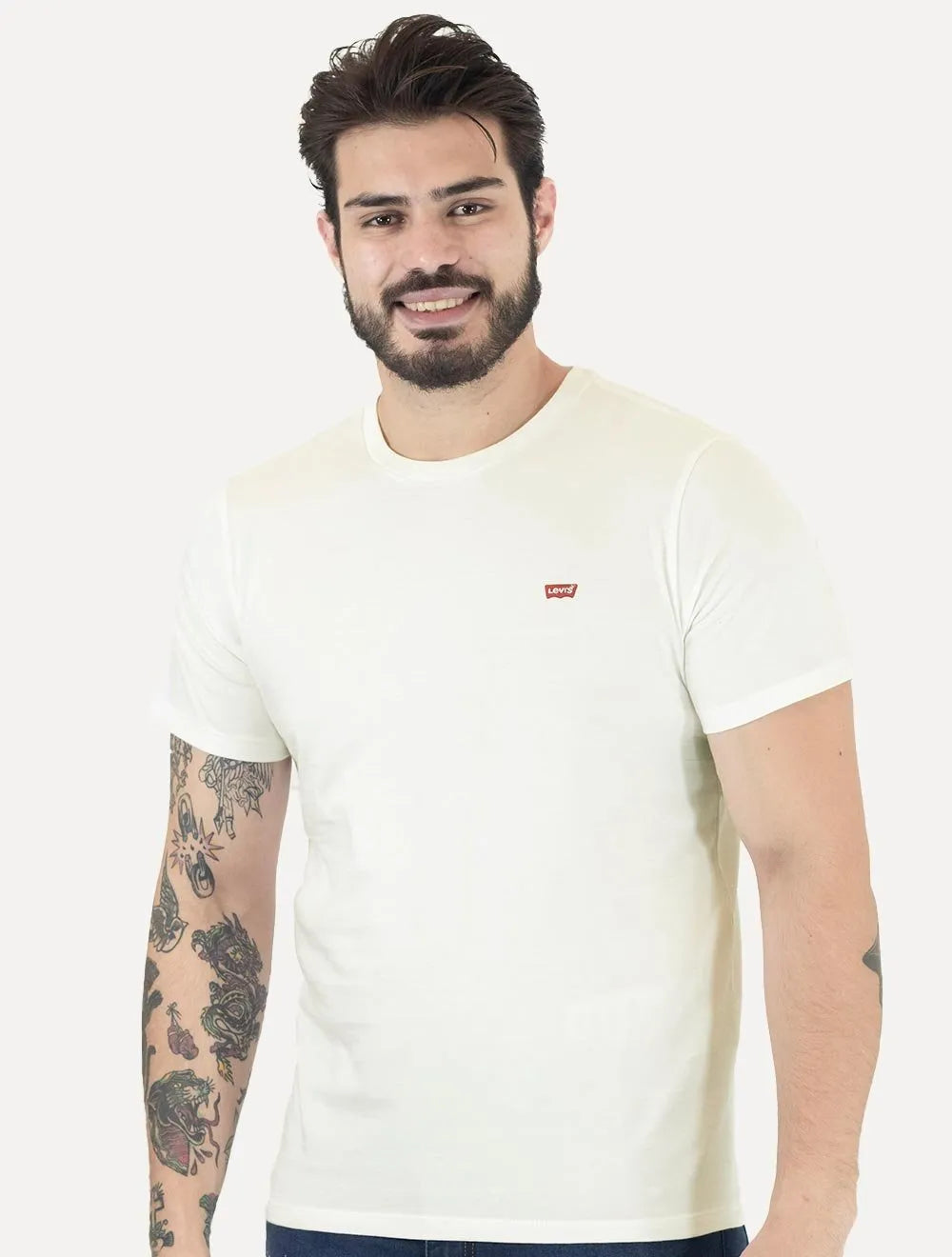 Camiseta Levis Classic SS Original Housemark Lines Off-White