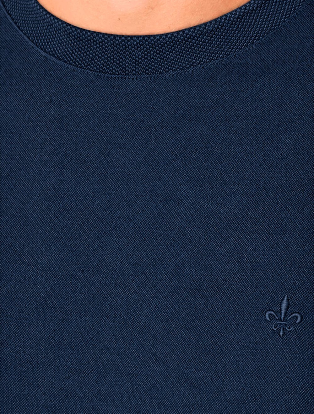 Camiseta Dudalina Masculina Regular Binada Friso Azul Marinho