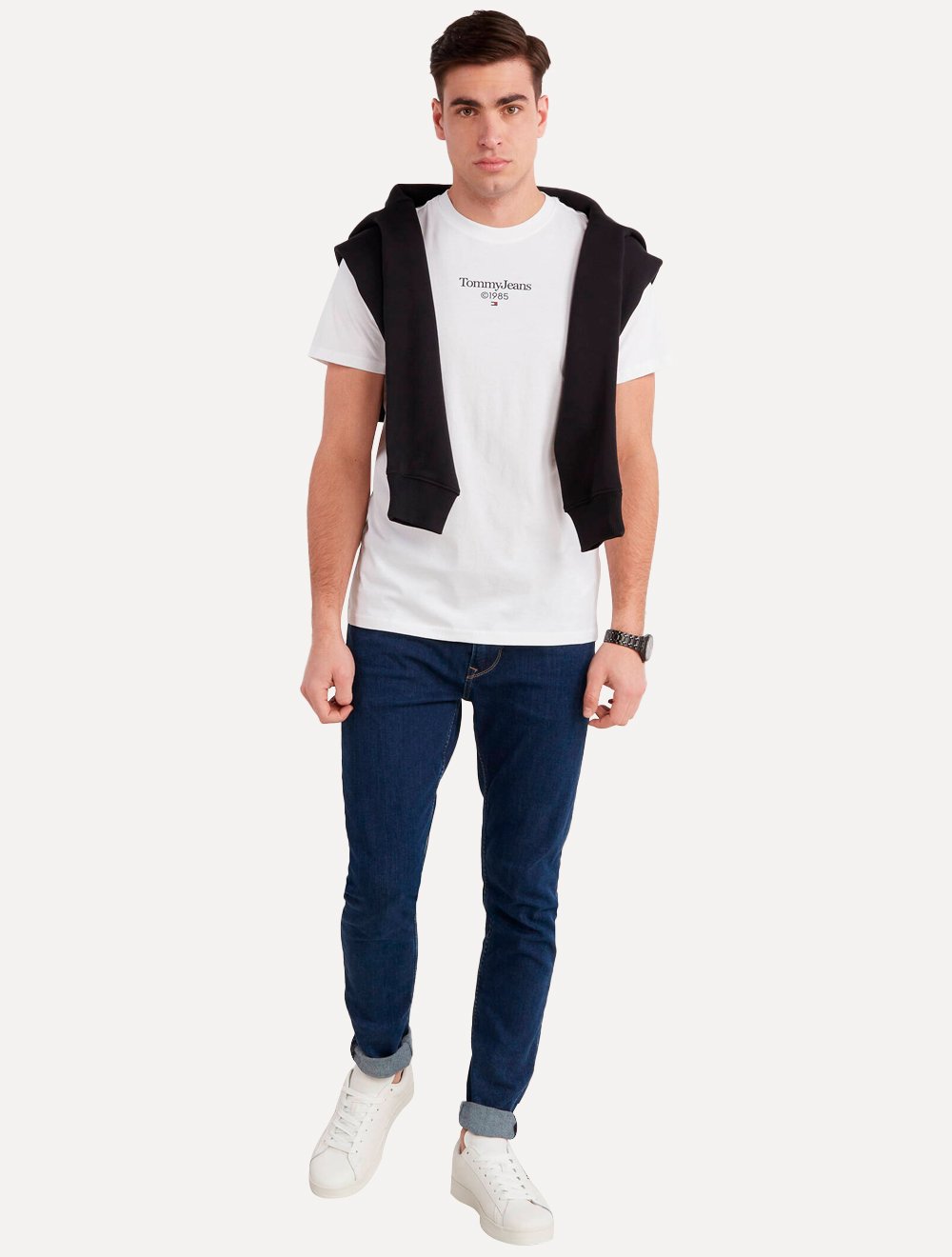 Camiseta Tommy Jeans Masculina Regular TJ 85 Entry Branca