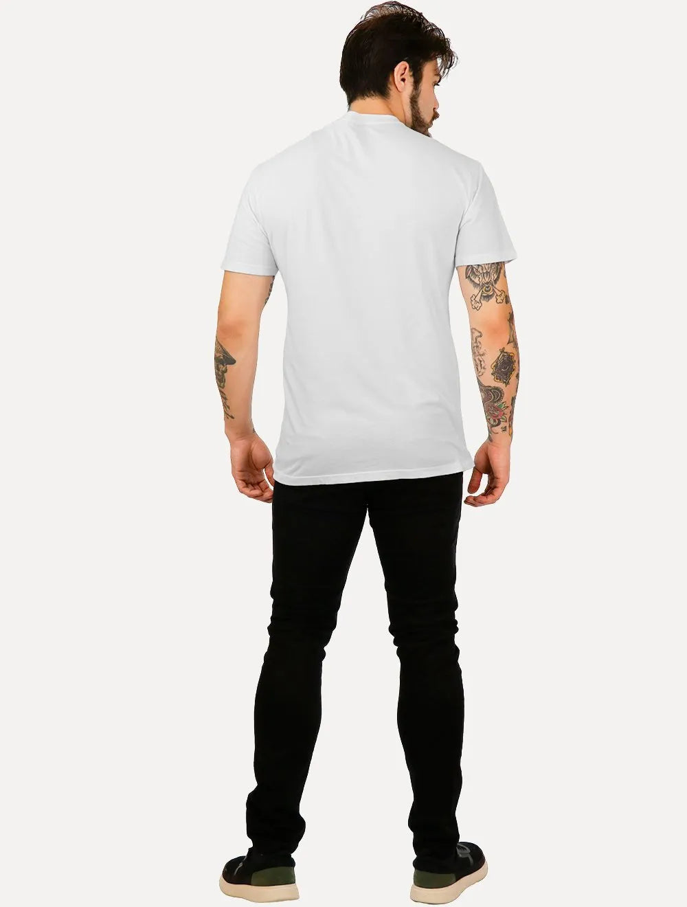 Camiseta Tommy Jeans Masculina Regular C-Neck Flag Branca