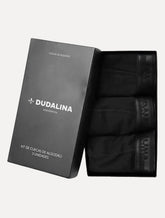 Kit Cuecas Dudalina Slip 3 Unidades Preta