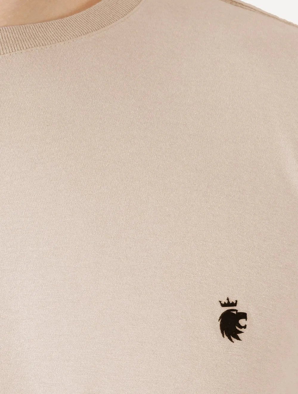 Camiseta Von der Volke Masculina Origineel Velvet Dark Lion Cáqui Médio