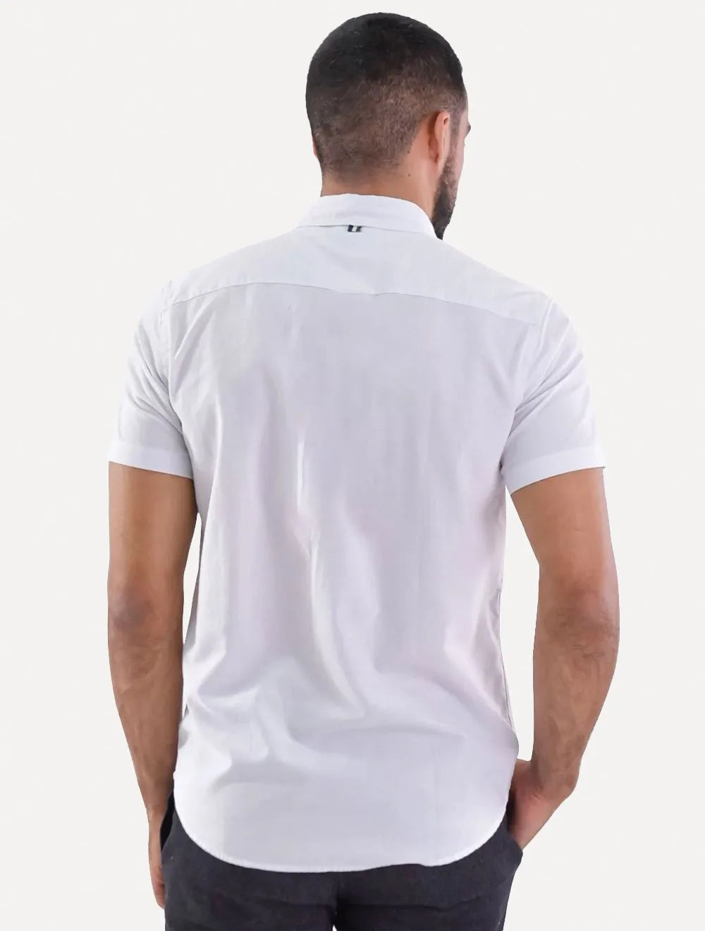 Camisa Reserva Masculina Manga Curta Oxford Color Branca