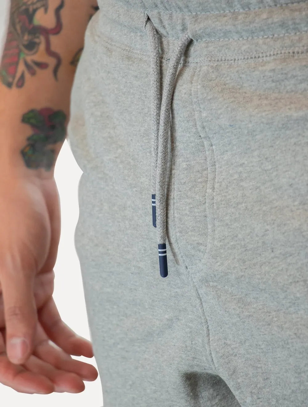 Bermuda Original Penguin Masculina Moletom Slim Patch Cinza Mescla