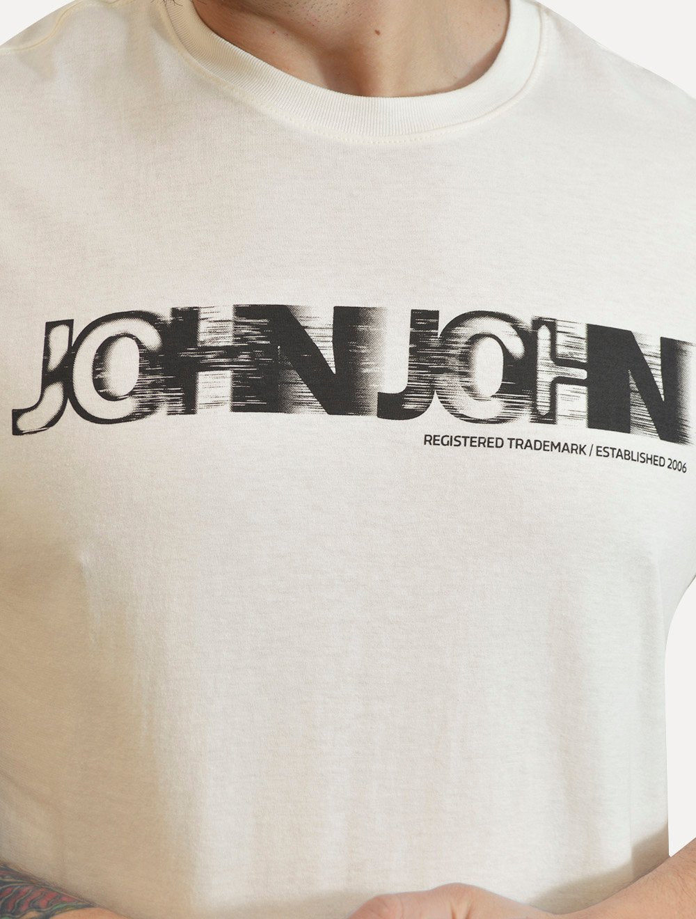Camiseta John John Masculina Regular Fit Ghost Off White