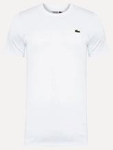 Camiseta Lacoste Masculina Plain Croc Trainning Poliéster Branca