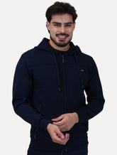 Conjunto Dixen Agasalho Moletom Jaqueta com Zíper Frontal Azul Marinho