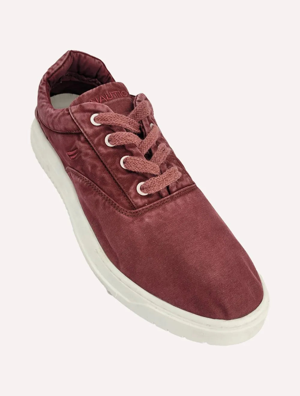 Tênis Nautica Masculino Denim Sailboat Logo Fanton Bordô