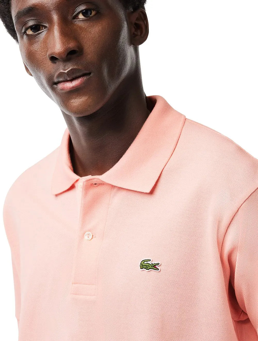 Polo Lacoste Masculina L.12.12 Peach Rosa