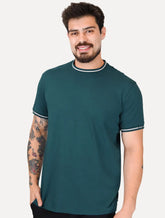 Camiseta Armani Exchange Masculina Regular Fit Manga Verde Floresta