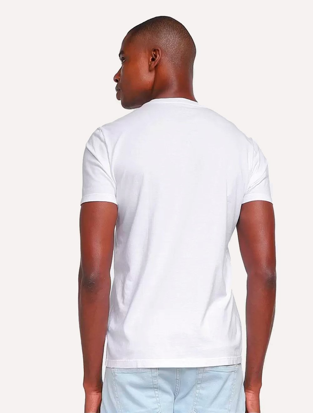 Camiseta Ellus Masculina Maxi Logo Classic Brush Branca