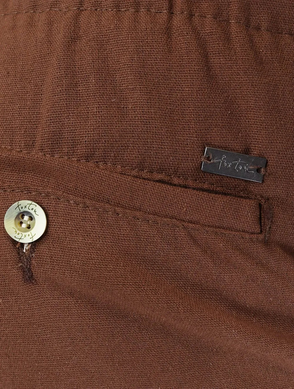 Short Foxton Masculino Linho Pier Casual Marrom
