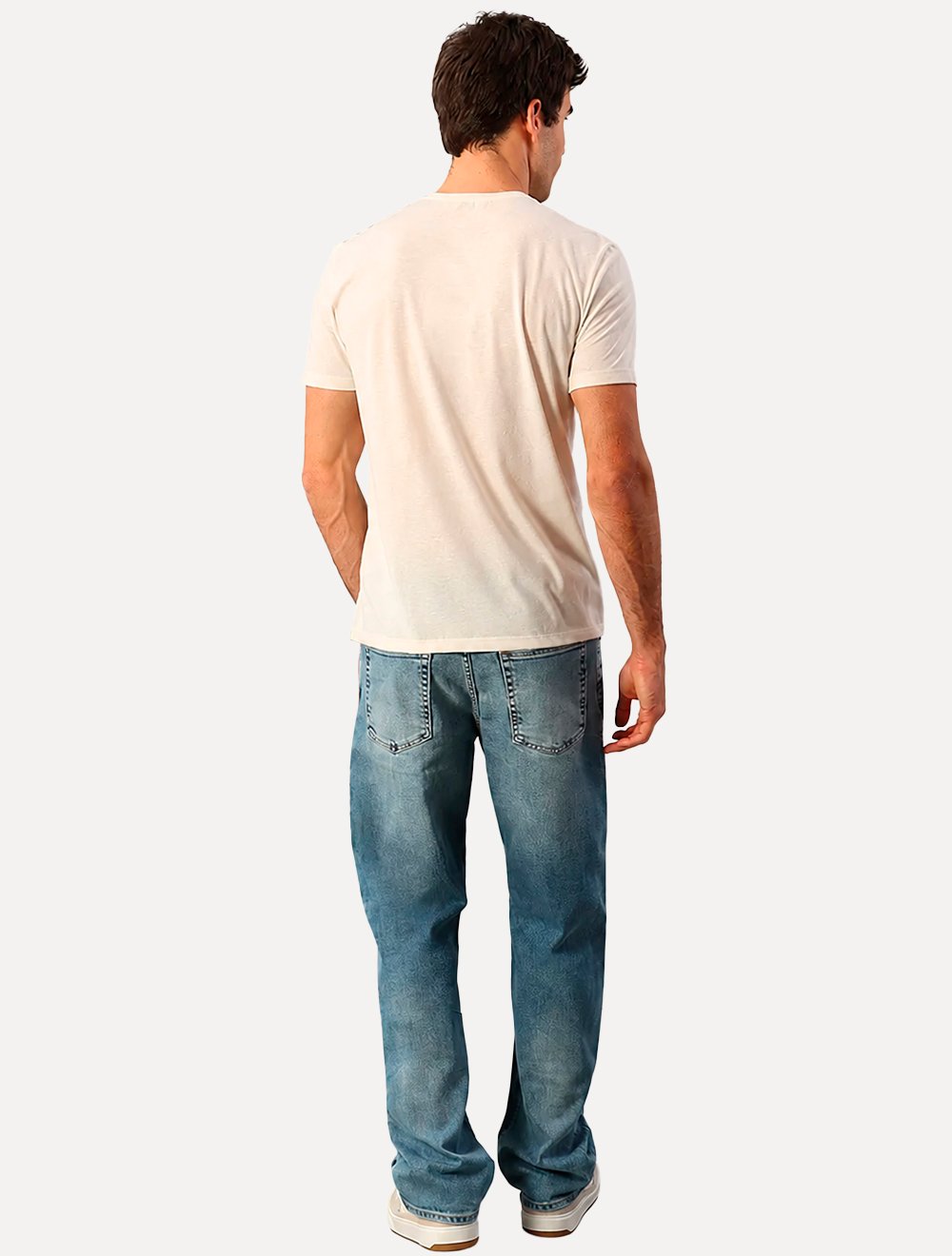 Camiseta Calvin Klein Jeans Masculina Botonê Off White