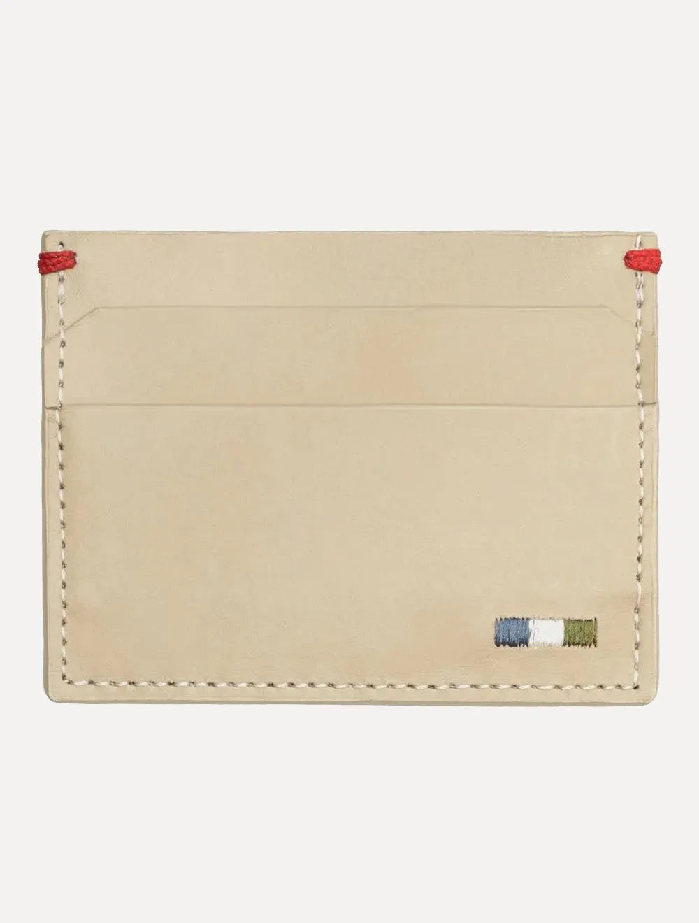 Carteira Reserva Masculina Porta-Cartão Couro Parma Off-White