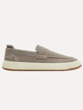 Tênis Reserva Masculino Couro Camurça Lavada Fendi Capri Cinza Claro