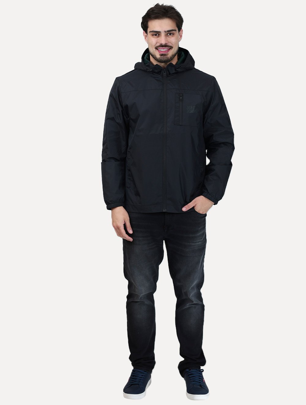 Jaqueta John John Masculina Regular Fit Jean Michael Green Preta
